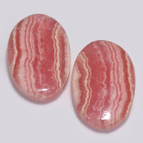 Achetez naturel 16.14ct Rose multiple Rhodochrosite gems, Coupe ovale, En provenance Afrique du Sud chez GemSelect. En stock, livraison internationale!