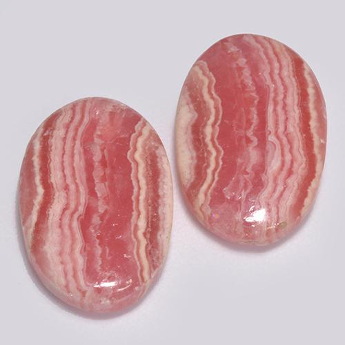 Achetez naturel 16.14ct Rose multiple Rhodochrosite gems, Coupe ovale, En provenance Afrique du Sud chez GemSelect. En stock, livraison internationale!