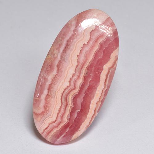 Rhodochrosite multicolore naturelle coupe ovale, 18,35 ct, translucide