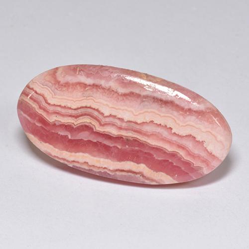 Rhodochrosite multicolore naturelle coupe ovale, 18,35 ct, translucide