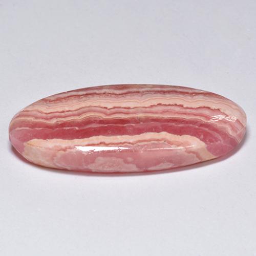 Rhodochrosite multicolore naturelle coupe ovale, 18,35 ct, translucide