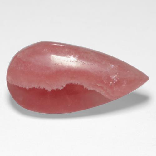 Rhodochrosite multicolore naturelle en forme de poire, 12,43 ct, translucide