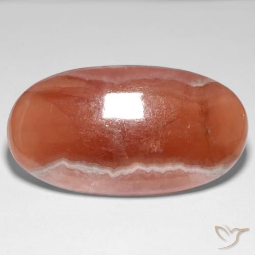 34.60ct Naturel Multicolore Rhodochrosite, ovale, Translucide