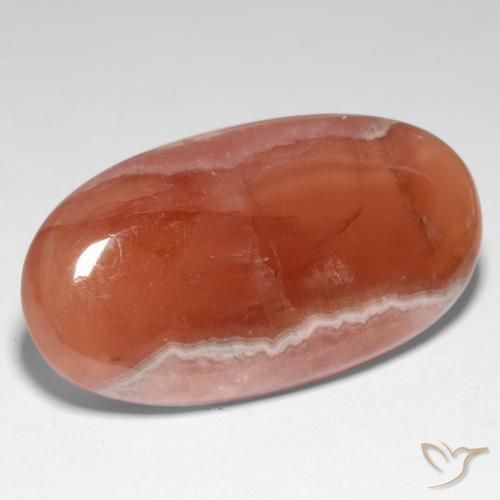 Rhodochrosite Multicolore naturelle ovale, 34.60 ct, Translucide