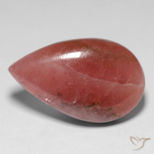 Rhodochrosite multicolore naturelle en forme de poire, 14,36 ct, translucide