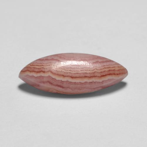 Rhodochrosite multicolore naturelle marquise, 2,39 ct, translucide
