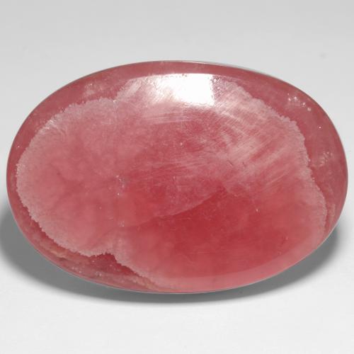 Rhodochrosite multicolore naturelle coupe ovale, 69,11 ct, translucide