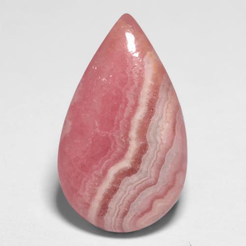 Rhodochrosite multicolore naturelle en forme de poire, 8,11 ct, translucide