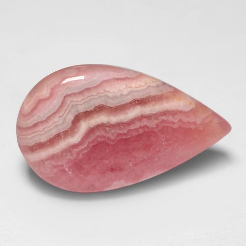 Rhodochrosite multicolore naturelle en forme de poire, 8,11 ct, translucide