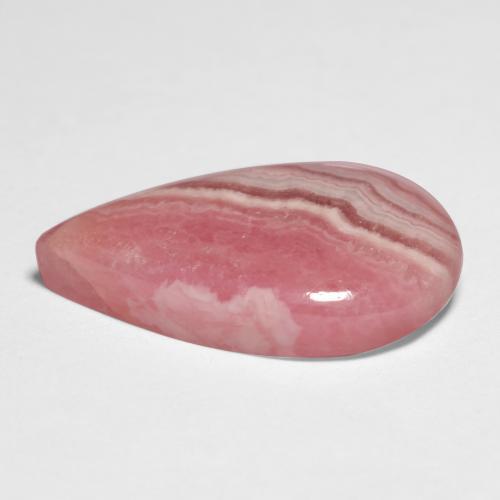 Rhodochrosite multicolore naturelle en forme de poire, 8,11 ct, translucide