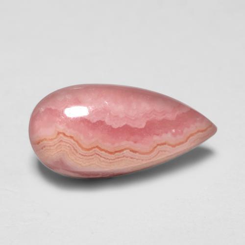 Rhodochrosite multicolore naturelle en forme de poire, 2,65 ct, translucide