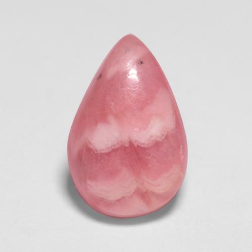 Rhodochrosite multicolore naturelle en forme de poire, 1,80 ct, translucide
