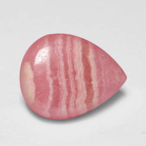 Rhodochrosite multicolore naturelle en forme de poire, 4,30 ct, translucide