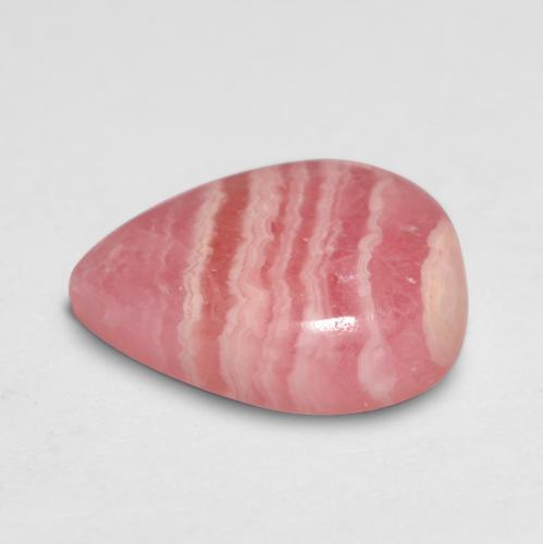 Rhodochrosite multicolore naturelle en forme de poire, 4,30 ct, translucide