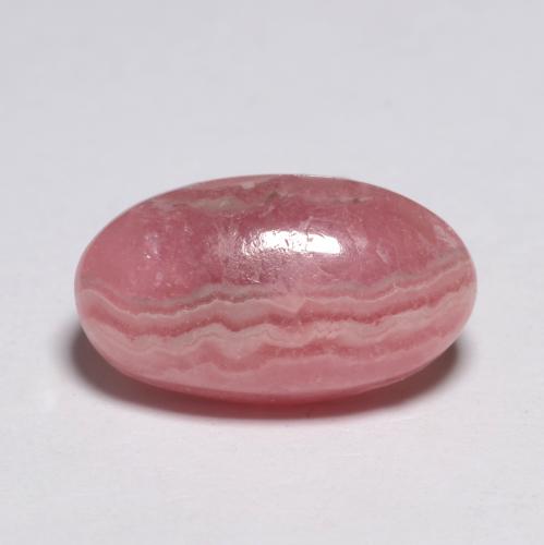Rhodochrosite multicolore naturelle coupe ovale, 4,50 ct, translucide