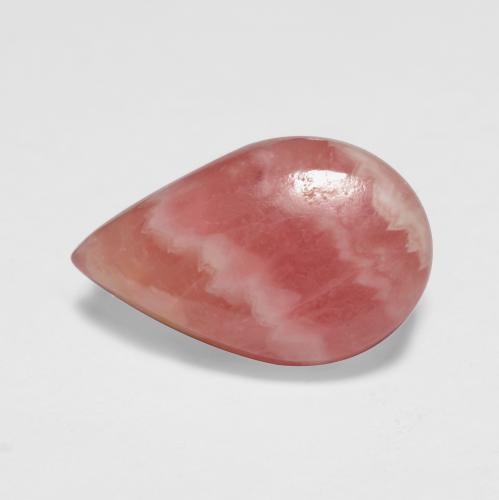 Rhodochrosite multicolore naturelle en forme de poire, 3,33 ct, translucide
