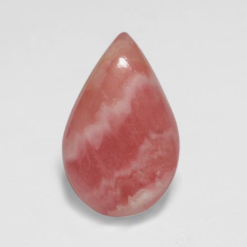 Rhodochrosite multicolore naturelle en forme de poire, 3,33 ct, translucide