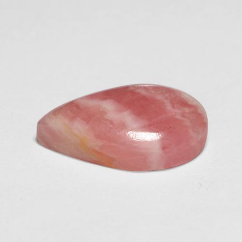 Rhodochrosite multicolore naturelle en forme de poire, 3,33 ct, translucide