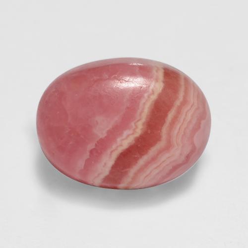 Rhodochrosite multicolore naturelle coupe ovale, 2,48 ct, translucide
