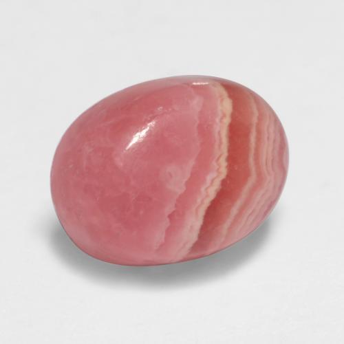 Rhodochrosite multicolore naturelle coupe ovale, 2,48 ct, translucide