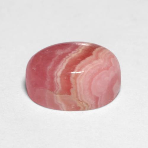 Rhodochrosite multicolore naturelle coupe ovale, 2,48 ct, translucide