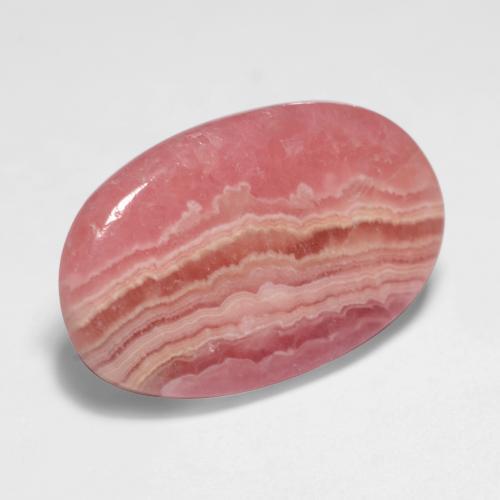 Rhodochrosite multicolore naturelle coupe ovale, 11,55 ct, translucide