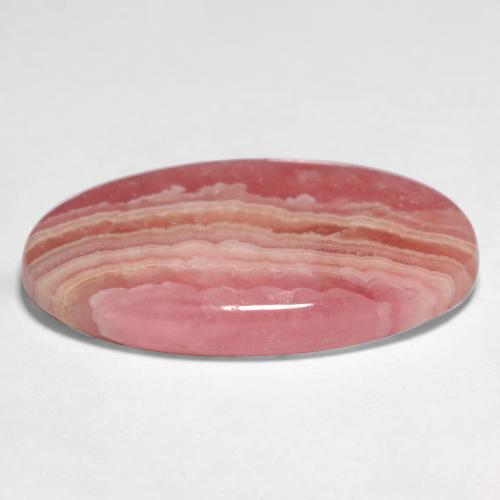Rhodochrosite multicolore naturelle coupe ovale, 11,55 ct, translucide