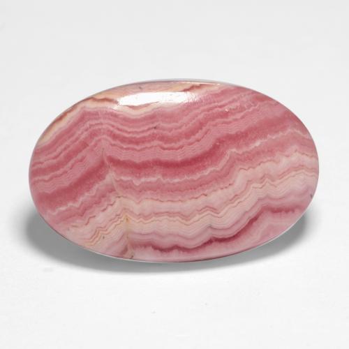 Rhodochrosite multicolore naturelle coupe ovale, 10,12 ct, translucide