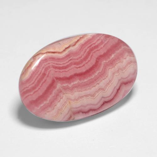Rhodochrosite multicolore naturelle coupe ovale, 10,12 ct, translucide