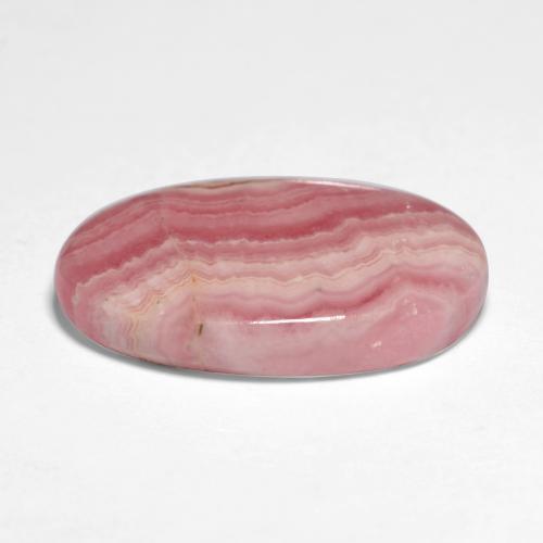 Rhodochrosite multicolore naturelle coupe ovale, 10,12 ct, translucide