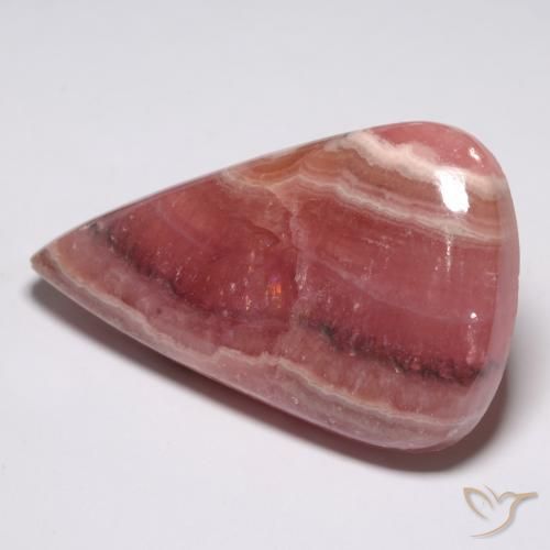 Rhodochrosite Multicolore naturelle En forme de poire, 56.33 ct, Translucide