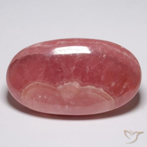 Rhodochrosite Multicolore naturelle Coupe ovale, 57.65 ct, Translucide
