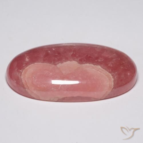 Rhodochrosite Multicolore naturelle Coupe ovale, 57.65 ct, Translucide