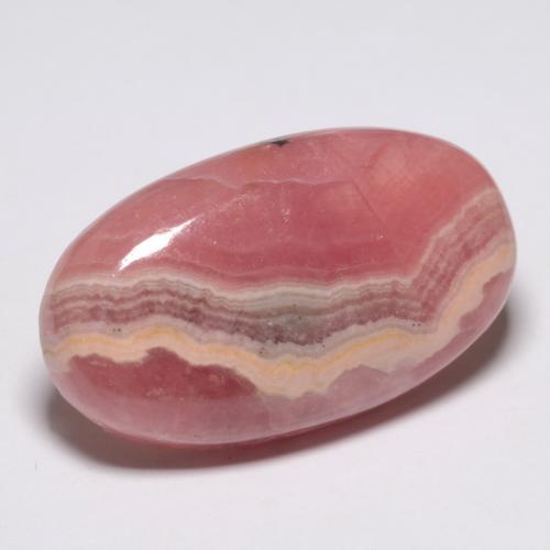Rhodochrosite multicolore naturelle coupe ovale, 28,25 ct, translucide