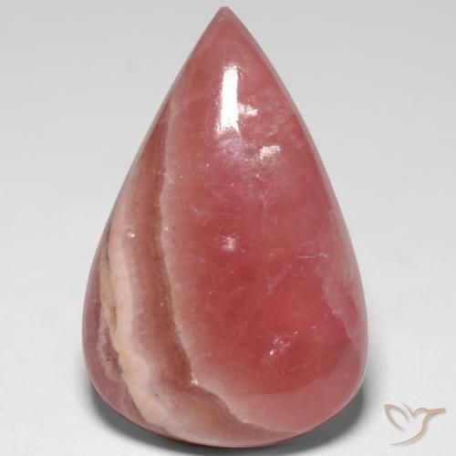 Rhodochrosite Multicolore naturelle En forme de poire, 27.01 ct, Translucide