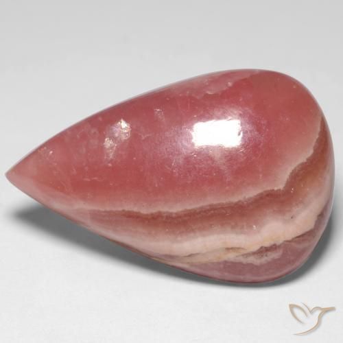 Rhodochrosite Multicolore naturelle En forme de poire, 27.01 ct, Translucide