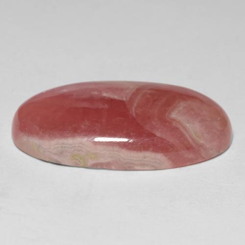 Rhodochrosite multicolore naturelle coupe ovale, 17,43 ct, translucide