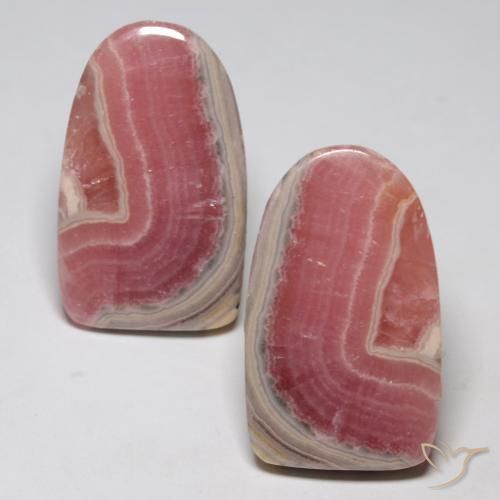 39.96ctw Naturel Multicolore Rhodochrosite, Fantaisie, Translucide