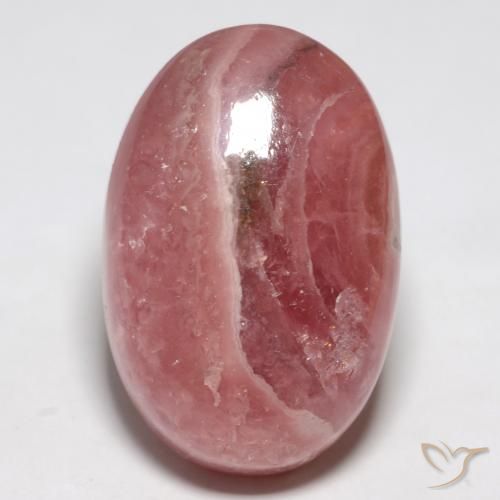 48.14ct Naturel Multicolore Rhodochrosite, ovale, Translucide