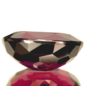 Grenat rhodolite rouge naturelle coupe ovale, 18,30 ct, VVS