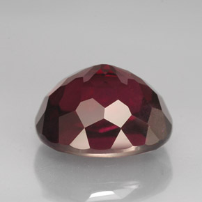 Grenat rhodolite rouge naturelle coupe ovale, 13,09 ct, VS