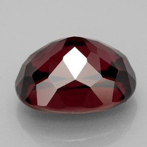 Grenat rhodolite rouge naturelle coupe ovale, 11,54 ct, VVS-VS