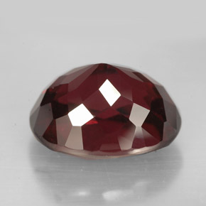 Grenat rhodolite rouge naturelle coupe ovale, 13,17 ct, VS
