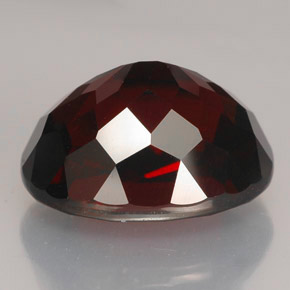 Grenat rhodolite rouge naturelle coupe ovale, 12,25 ct, VVS-VS