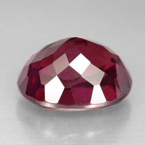 Grenat rhodolite rouge naturelle coupe ovale, 9,82 ct, VS
