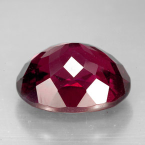 Grenat rhodolite rouge naturelle coupe ovale, 9,88 ct, VS