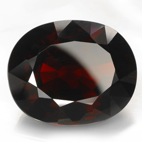Grenat rhodolite rouge naturelle coupe ovale, 73,04 ct, VVS