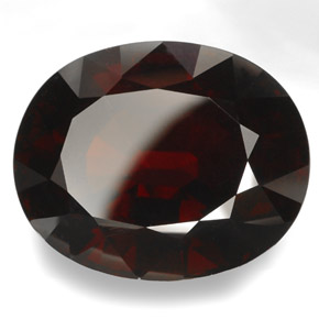 Grenat rhodolite rouge naturelle coupe ovale, 96,96 ct, VVS