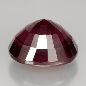 Grenat rhodolite rouge naturelle coupe ovale, 11,47 ct, VS-SI