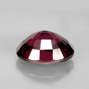 Grenat rhodolite rouge naturelle coupe ovale, 6,39 ct, VS